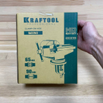 Тиски стальные настольные прецизионные на струбцине для точных работ Mini, ширина губок 65 мм, рабочий ход 90 мм KRAFTOOL 32713-75