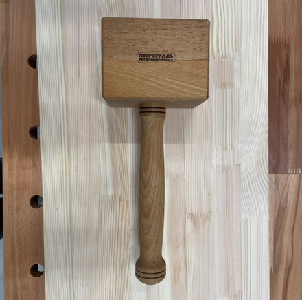 ХИТ! Киянка ПЕТРОГРАДЪ кирпич размер бойка 85 х 85 мм 600 г М00014888