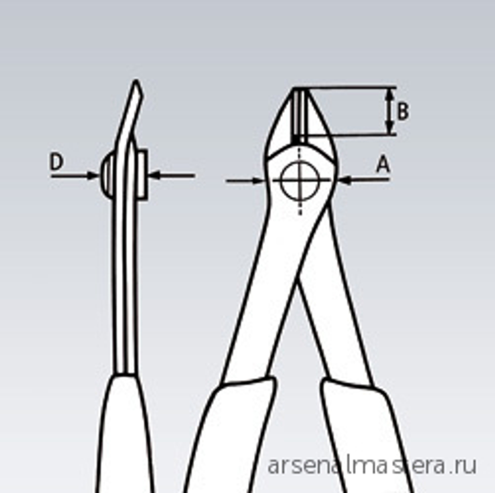 ХИТ! Бокорезы прецизионные Electronic Super Knips 125 мм (Кусачки для электроники) чернёные, для реза оптоволокна, 2-комп ручки KNIPEX KN-7861125