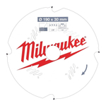 ХИТ! Пильный диск для циркулярной пилы по фиброцементу 190 x 30 x 1,8 x 4 4Z Milwaukee 4932471304