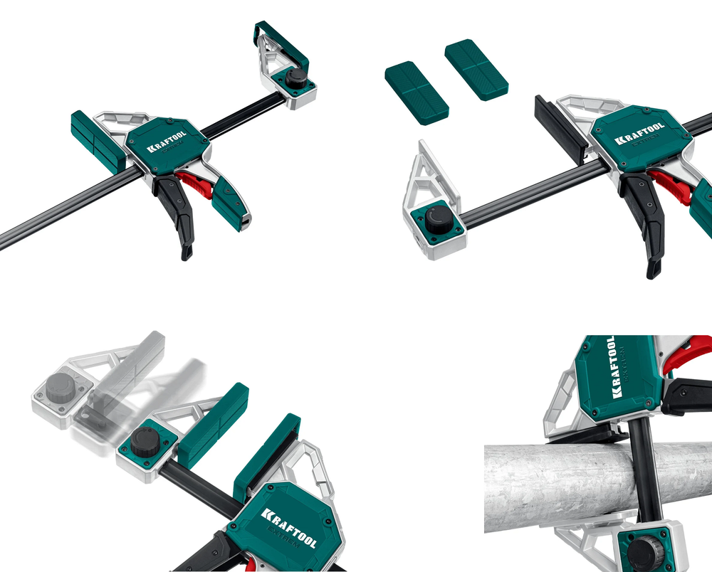 Новинка! Струбцина KRAFTOOL Extrem пистолетная 600 / 95, 350 кгс, Быстрозажимная 32228-60_z01
