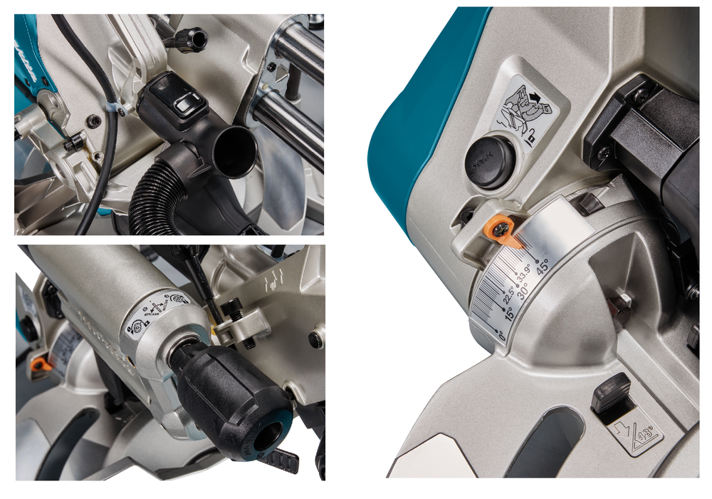 Новинка! Торцовочная пила Makita 1,51 кВт, диск 260/30 мм с протяжкой и лазером, Глубина пропила 90/45 град 91 мм, Ширина пропила 90 и 45 град.279/197 и 91/91 мм LS1019L