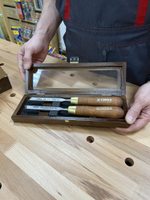 ХИТ! Набор из 2 косых столярных стамесок 12 мм (правая и левая) NAREX WOOD LINE PLUS 851662