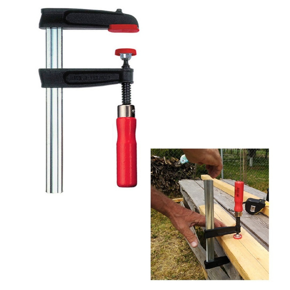 ХИТ! Струбцина из ковкого чугуна TPN с надежной деревянной ручкой BESSEY BE-TPN20B8BE