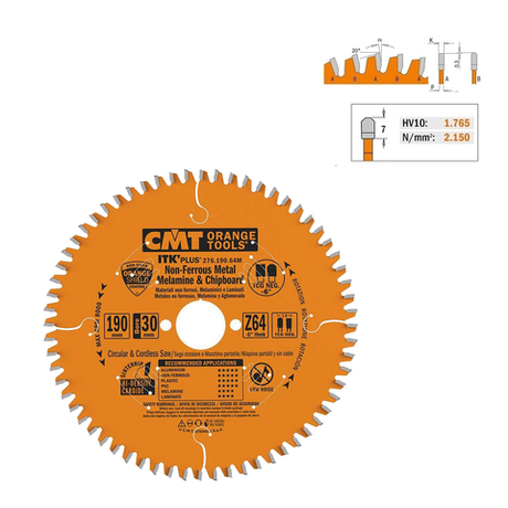 Новинка! Диск пильный по алюминию CMT 190 x 1,8 / 1,2 x 30 20 - 16 Z 64 TCG минус 6 градусов 276.190.64M