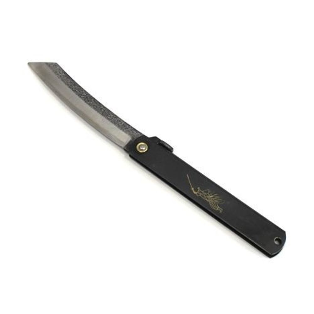 Нож японский складной Higonokami Kuro 220 / 100 мм чёрная рукоять MT BHT-LL Miki Tool М00010276