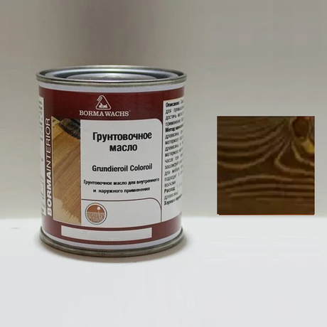 Новинка! Масляное покрытие для полов и паркета Borma Grundierol 0,125 л цвет 11 темный дуб для внутренних работ R3910-11.125
