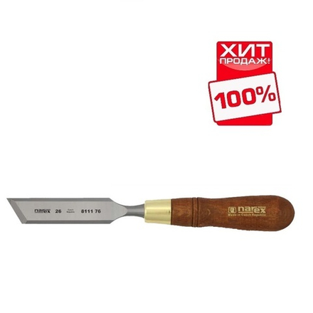 ЦЕНЫ НИЖЕ ХИТ! Стамеска косая левая с ручкой 26 мм Wood Line Plus Narex 811176
