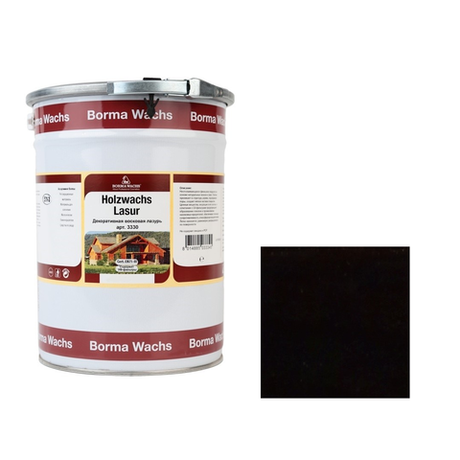 Новинка! Декоративная ВОСКОВАЯ лазурь / Масло для фасадов Borma Holzwachs Lasur 20 л цвет 146 Венге для наружных и внутренних работ R3340-15