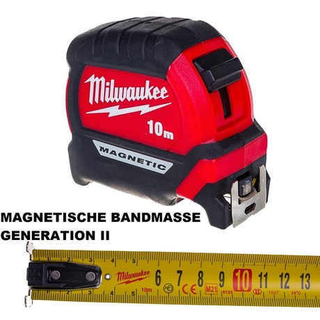 Новинка! Рулетка магнитная GEN III  10 м / 27 мм MILWAUKEE 4932464601