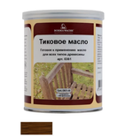 СКИДКИ ХИТ! Масло тиковое (тара 1 л) цвет 12055 (темный орех) для внутренних и наружных работ Borma EN0361-M12055