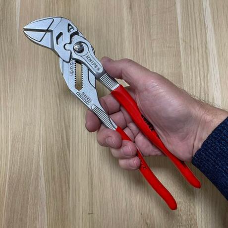 Клещи переставные Гаечный ключ 250 мм, зев 52 мм, хром, обливные ручки, SB KNIPEX KN-8603250SB