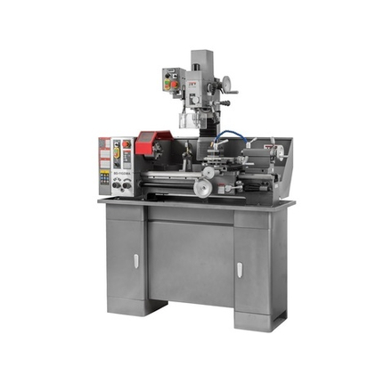 Токарный станок по металлу универсальный промышленный обрабатывает пластик и деревянные заготовки, с фрезерной головой 0,6 / 1,1 кВт 230 В BD-11GDMA Jet 50000915MCD