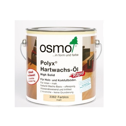 Масло экспресс с твердым воском Osmo 3362 Бесцветное матовое 0,75 л Hartwachs-Ol Express с ускоренным временем высыхания от 2-3 часов для внутренних работ Osmo-3362-0,75 10300282