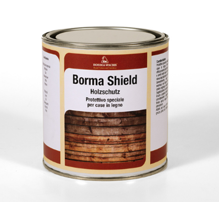 Барьерный грунт / антисептик для деревянных домов Shield 1 л для наружных работ Borma 3630