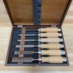 ХИТ! Набор столярных стамесок (долото) Narex в деревянном кейсе 6 шт (6, 10, 12, 16, 20, 26 мм) WOOD LINE PROFI 853055