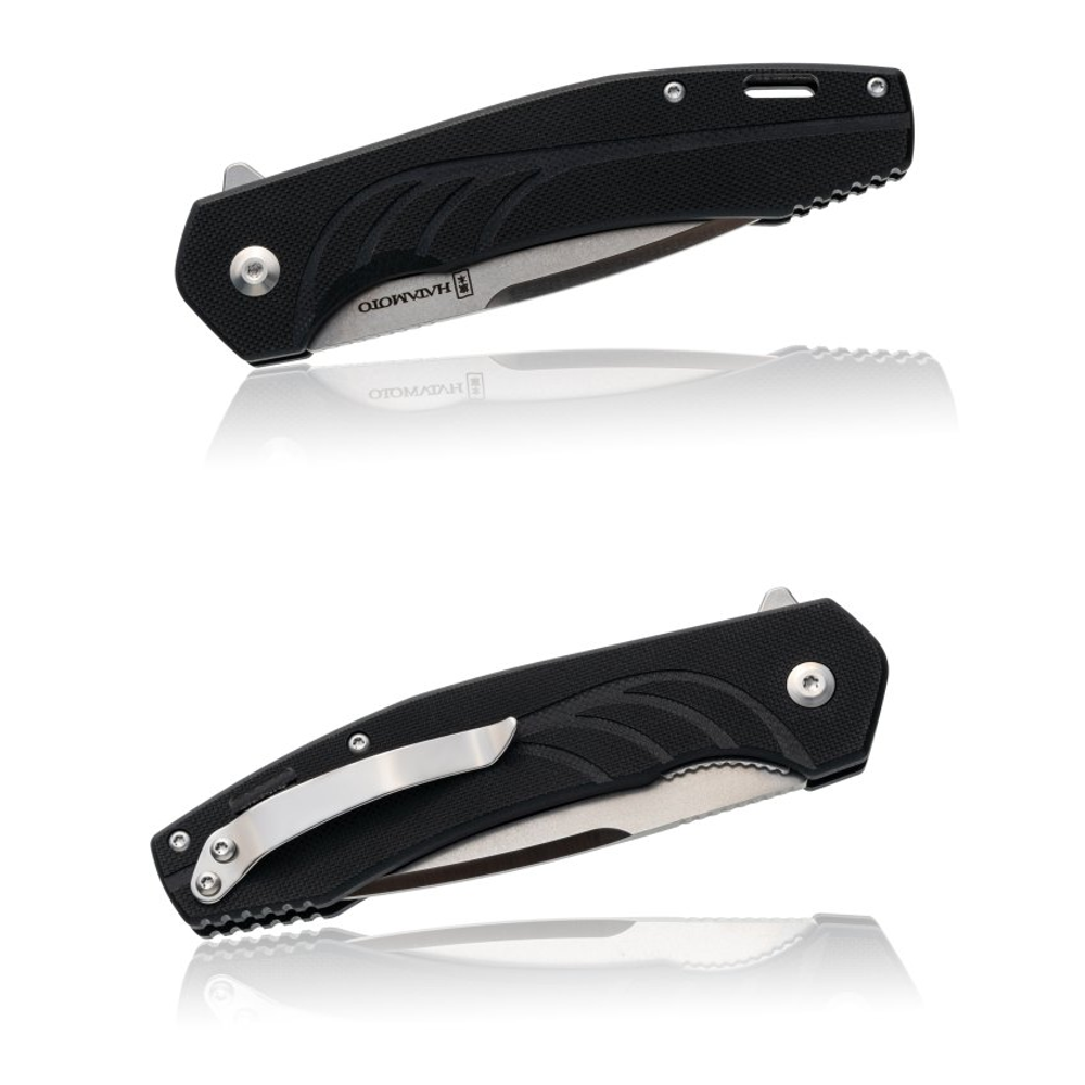 Новинка! Нож японский складной универсальный Tojiro Hatamoto сталь D2, рукоять G10, 1000 грит, клинок 95 мм HFK-2466