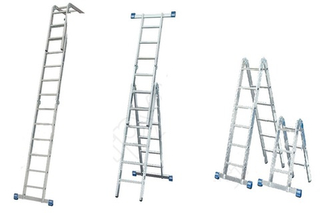 Шарнирная комбинированная лестница - стремянка Krause STABILO 2x3 и 2x6 133922