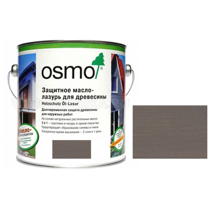 Защитное масло-лазурь для древесины для наружных работ OSMO 905 Патина 2,5 л Holzschutz Ol-Lasur Osmo-905-2,5 12100151