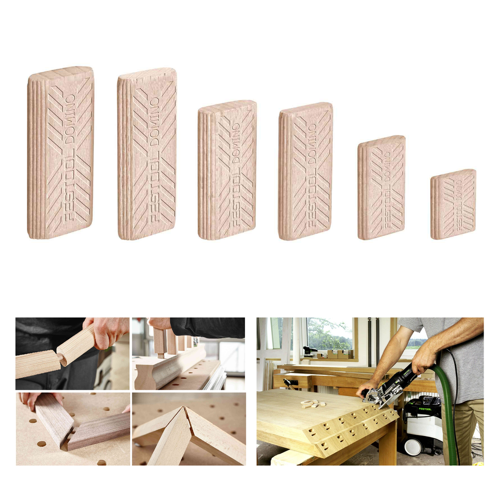 Новинка! Комплект 130 шт Шипы - Дюбели Festool DOMINO D 8 х 22 х 40/130 BU бук, для DF 500 494940