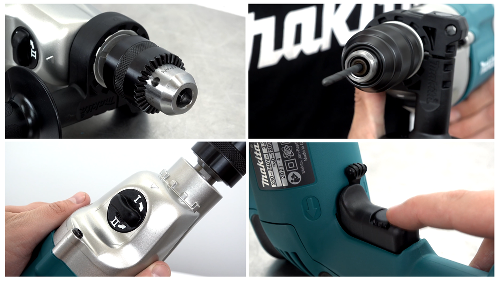 ЛЕТО ВЫГОДНЕЕ! Дрель сетевая Makita DP 4010 0,72 кВт 220 В, Двухрежимная, D сверления дерево 40 мм, металл 13 мм DP4010