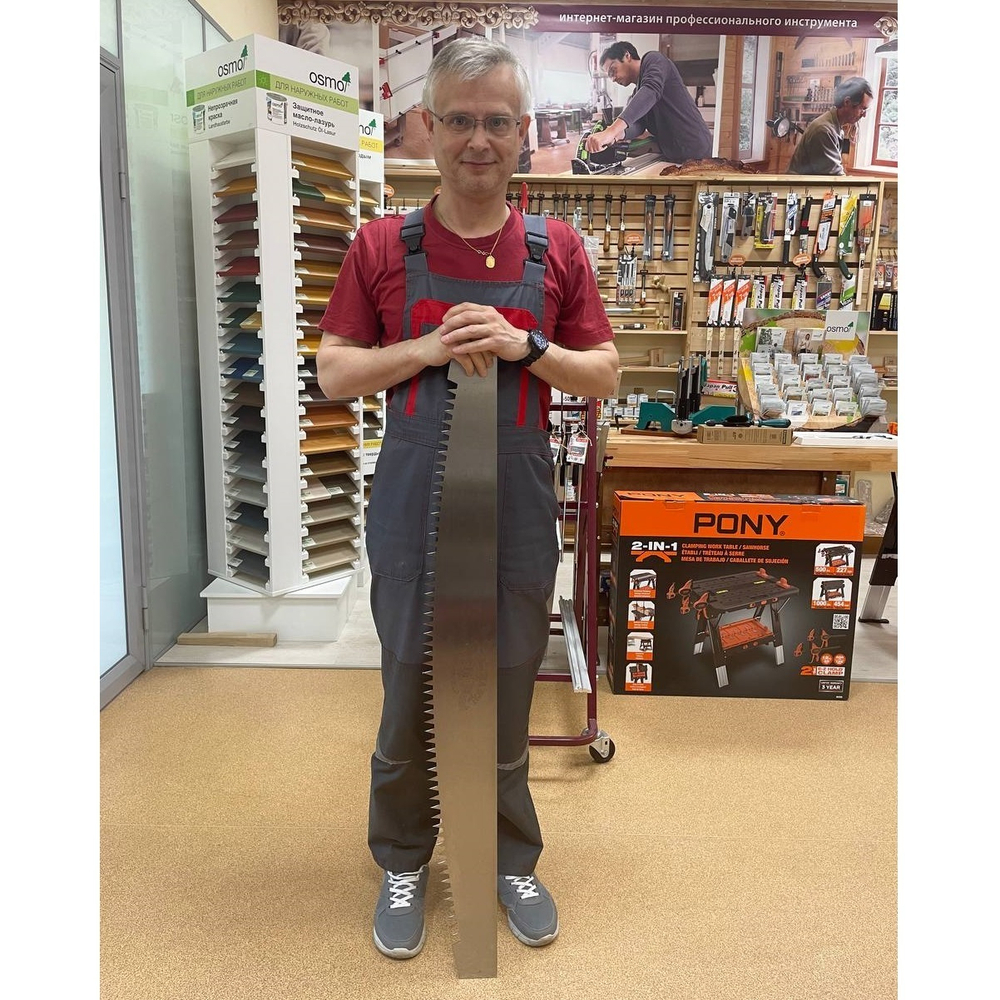 ХИТ! Английская пила двуручная Garlick / Lynx Two Man Crosscut Saw длина полотна 122 cм / 4ft, 1 TPI Thomas Flinn М00006224
