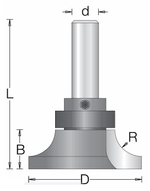 Кромочная калевочная фреза твердосплавная D54 x L20-73 x R12,7 x S12 мм DIMAR 1592039