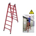 Новинка! Диэлектрическая двухсторонняя стремянка KRAUSE 2 х 6 с боковинами и перекладинами из усиленного стекловолокном пластика 819727