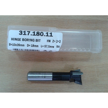Сверло HW для присадочного станка 18 x 57,5 Z 2 / 2  S 10 x 26 RH CMT 317.180.11
