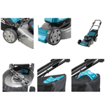 Новинка! КОМПЛЕКТ Газонокосилка самоходная аккумуляторная Makita XGT 53 см, 1,9 кВт, 40V, 2 Аккумулятора 5.0 Ач BL4080F, Быстрое зарядное устройство DC40RC LM002GT201