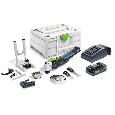 Многофункциональный аккумуляторный инструмент Festool VECTURO OSC 18 HPC 4,0 EI-Set с аккумулятором и зарядным устройством, оснасткой 576593