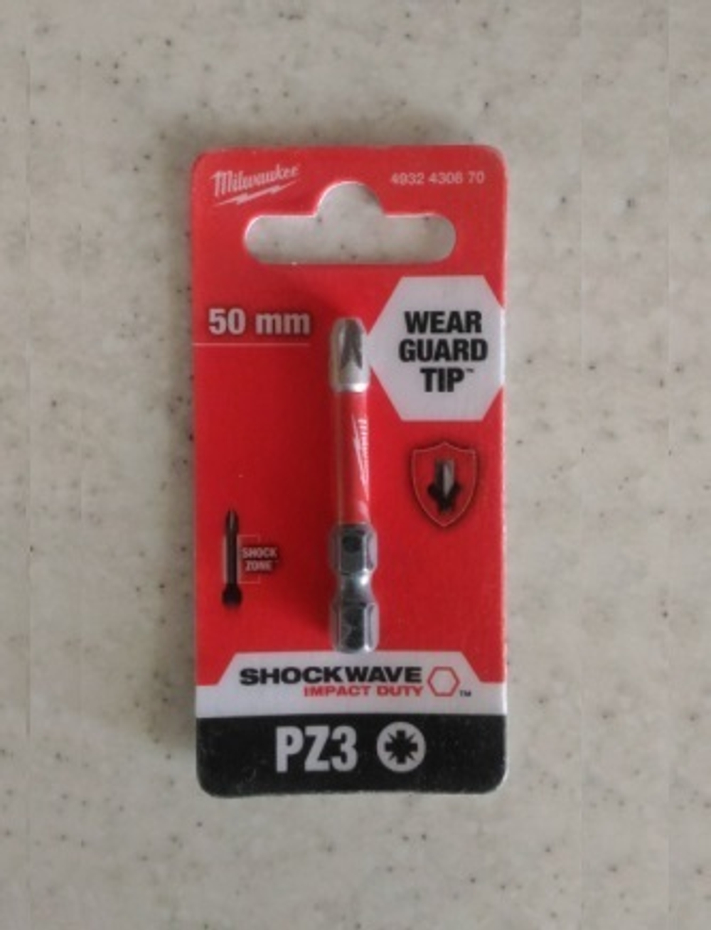 ХИТ! Насадка / Бита 1 шт для шуруповерта Milwaukee Shockwave Impact Duty PZ3 x 50 мм 4932430870