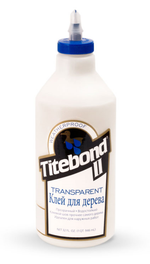ХИТ! Клей столярный влагостойкий TITEBOND II Transparent Premium Wood Glue 1125 прозрачный 946 мл TB1125