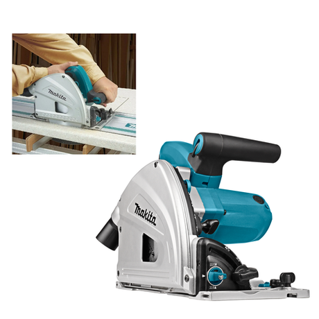 Новинка! Пила дисковая погружная Makita 1,3 кВт, диск 165/20 мм, губина пропила 40 мм для угла 45 гр. и 56 мм для угла 90 гр., для раскроя древесины, алюминия, камня SP6000