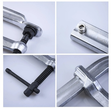 Струбцина винтовая усиленная POT 40 х 18 cм с накладками Maxpower GOLDRATIO М00022947