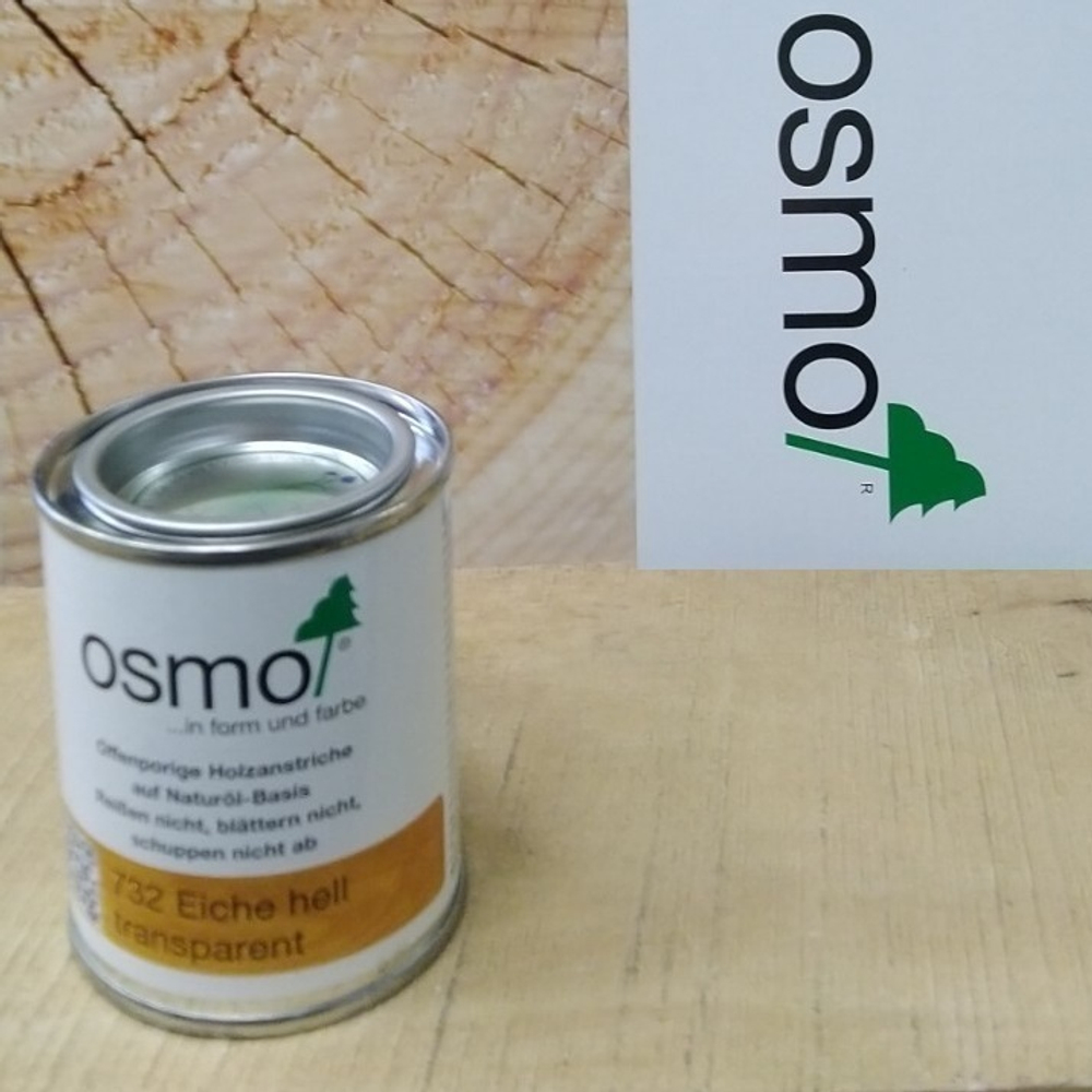 ХИТ! Защитное масло - лазурь для древесины Osmo 732 Дуб светлый 0,22 л Holzschutz Ol-Lasur для наружных работ Osmo-732-0,22 12100262_2
