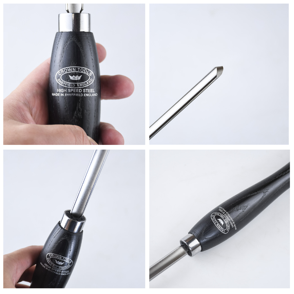 Новинка! Резец токарный Crown Cryo HSS, Forged Spindle Gouge, 13 мм, рукоять 254 мм М00022071