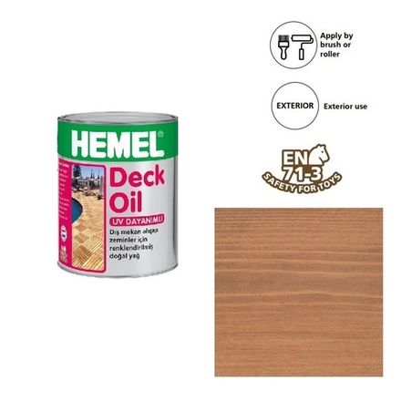 Масло для террас для наружных работ Deck Oil Бангкирай, 0,75 л 3113H HEMEL 311375