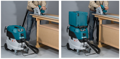 ВЕСНОЙ ВЫГОДНЕЕ ХИТ! Пылесос профессиональный строительный мощный для влажной и сухой уборки Makita Класс L, 1,2 кВт , Вместимость 42 л, влажный мусор 30 л, система автоматической очистки фильтра, встроенная розетка, крепление для кейсов MakPac VC4210L