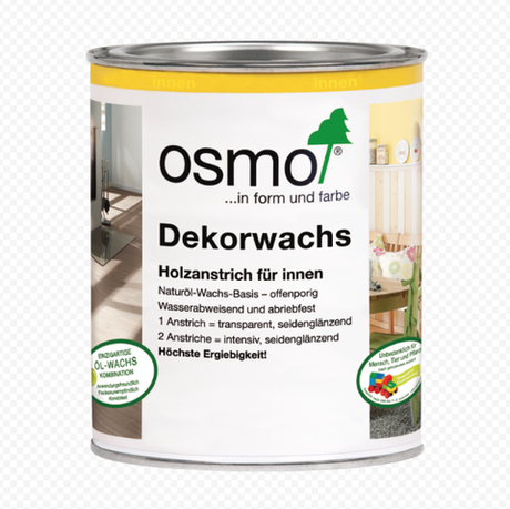 Прозрачная краска на основе масел и воска Osmo 3101 Бесцветное 0,125 л Dekorwachs Transparent для внутренних работ Osmo-3101-0,125 10100091