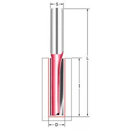 Новинка! Фреза прямая пазовая Z 2 D 12 x 76,2 x 115  S 12 Твёрдый сплав Ceratizit PROCUT 110259-1P
