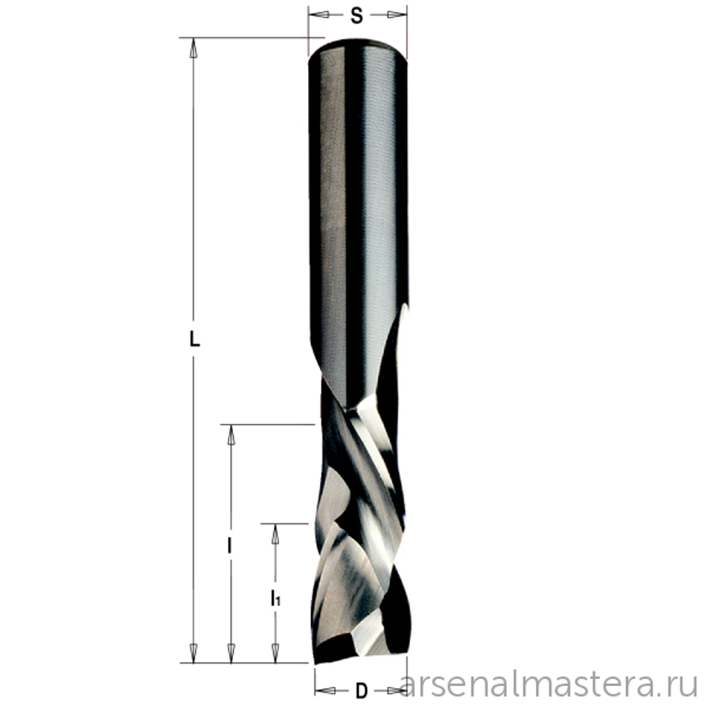 ЛЕТОМ НИЖЕ ХИТ! Фреза спиральная монолитная 8 x 32 x 80 Z2/2 S8 RH дерево. ДСП, МДФ, OSB, пластик, ламинат CMT 190.080.11