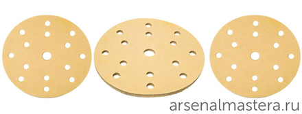 Шлифовальные круги 20 шт на поролоновой основе Mirka GOLD SOFT  150мм 15 отверстий Р 500 2371102051