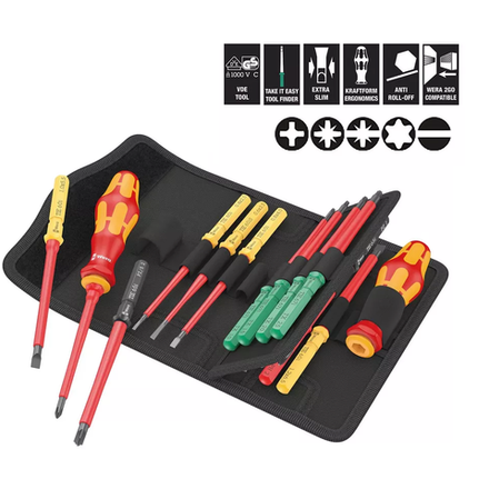 АКЦИЯ WERA! Набор бит с битодержателем 17 предметов WERA Kraftform Kompakt VDE 17 Universal 1 Tool Finder WE-006611