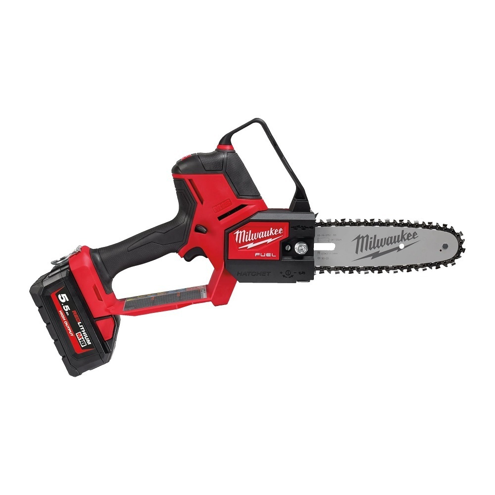 КОМПЛЕКТ! M18 FUEL FHS20-552 Аккумуляторная цепная пила FHS20-552 HATCHET, два Аккумулятора HB5.5 5.5 Ач , Быстрое зарядное устройство M12-18 FC Milwaukee 4933480118