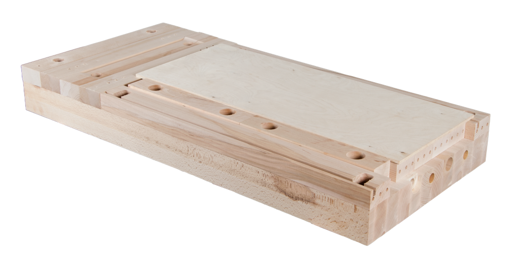 Новинка! Чешский верстак столярный деревянный 1210 х 650 х 850 мм столешница из массива бука 80 мм 2 тисков York 22 отверстий 20 мм под фиксаторы PINIE HeavyDuty1200D20