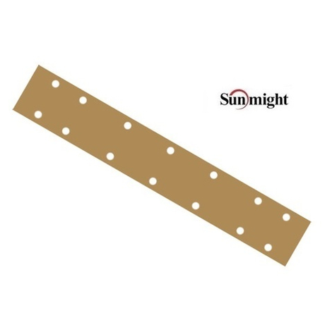 Шлифовальные полоски в количестве 100 шт GOLD B312T 70 х 420 мм на липучке 14 отверстий золотистая P 240 SUNMIGHT 17612-100