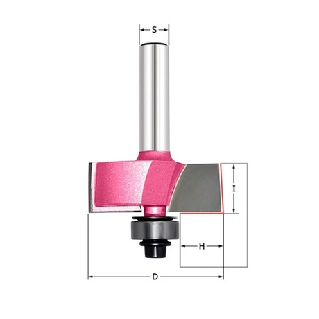 Новинка! Фреза четвертная нижний подшипник Z 2  D 50,8 х 22 x 73  S 12 PROCUT 307251AP