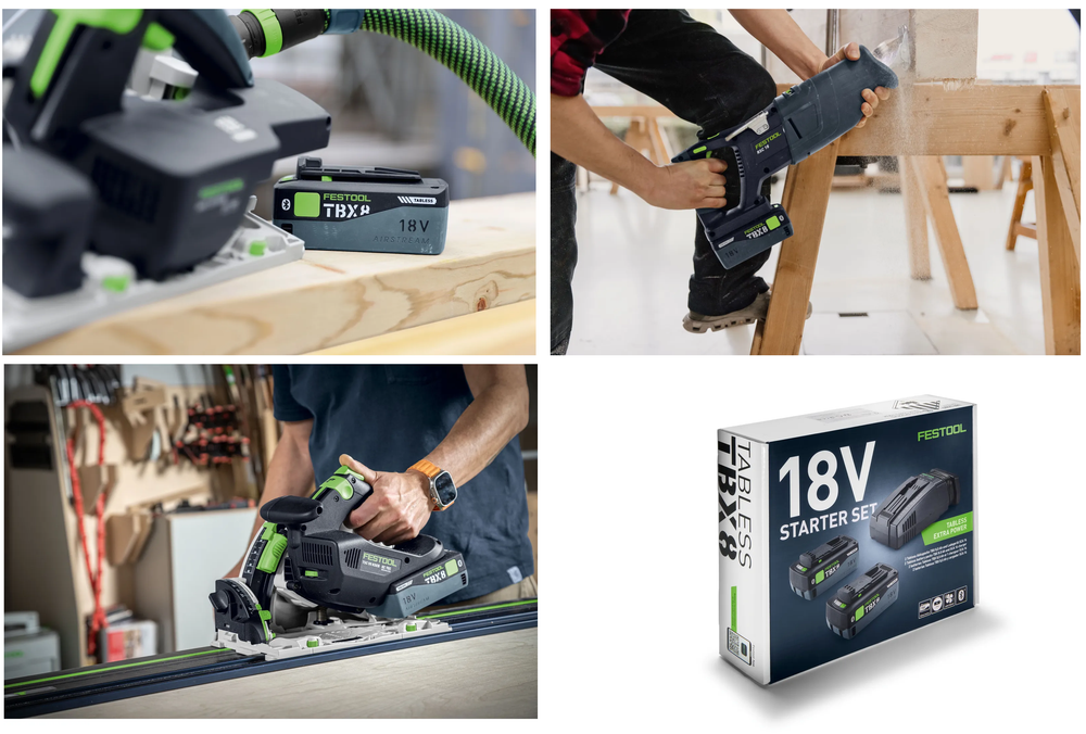 Новинка 2026! Энергокомплект стартовый FESTOOL 18V 2xTBX8/SCA16, ДВА Аккумулятора BP 18 TBX 8 ASI, Быстрозарядное устройство SCA 16 578892