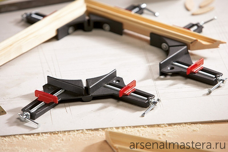ХИТ! Угловой зажим WS для деревянных заготовок и багета до 73 на 20 мм BESSEY BE-WS1